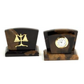 Marble Clock & Letter Holder - Legal